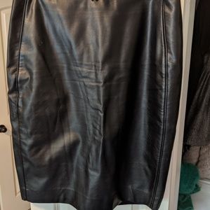 Leather Straight Skirt